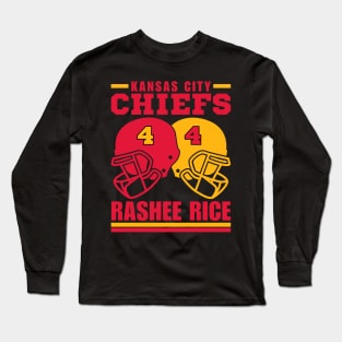 Kansas City Chiefs Rice 4 American Football Retro Long Sleeve T-Shirt